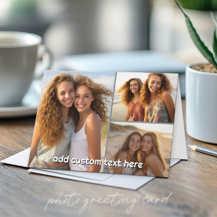 3 foto collage met 1 regel tekst kaart