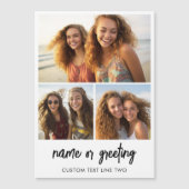 3 foto collage met script tekst - koelkastmagneet (Voorkant)