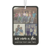 3 Foto collage met Script-tekst - zwart wit Luchtverfrisser (Achterkant)