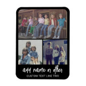 3 Foto collage met Script-tekst - zwart wit Magneet (Verticaal)