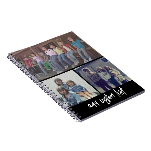 3 Foto collage met Script-tekst - zwart wit Notitieboek (Rechterzijde)