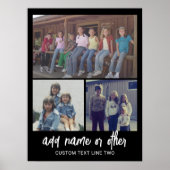 3 Foto collage met Script-tekst - zwart wit Poster (Voorkant)