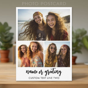 3 foto collage met scripttekst briefkaart