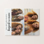 3 foto collage met scripttekst - zwart wit legpuzzel (Horizontaal)