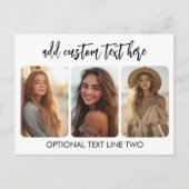 3 foto collage met trendy bounce script  briefkaart (Voorkant)