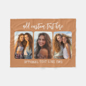 3 foto collage met trendy bounce script fleece deken (Voorkant (Horizontaal))