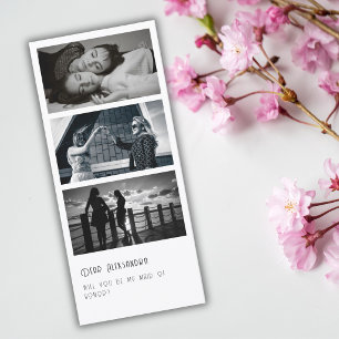 3 foto collage Minimaal bruidsmeisje voorstel