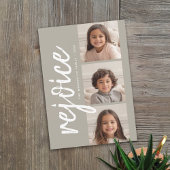 3 Foto Collage Minimale Rejoice Merry Kerstmis Feestdagenkaart