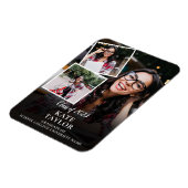 3 Foto Collage Modern Afstudeer Uitnodiging Mag Magneet (Linkerzijde)