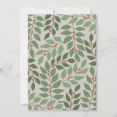 3 Foto Collage Modern Botanical Season Greeting Feestdagenkaart (Achterkant)