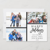 3 Foto Collage Modern Prettige feestdagen Feestdagenkaart (Voorkant)