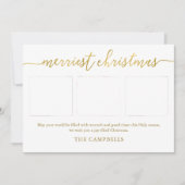 3 Foto Collage Modern Script "Kerst van de Kroniek Feestdagenkaart (Voorkant)