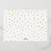 3 Foto Collage Modern Script "Kerst van de Kroniek Folie Uitnodiging (Achterkant)