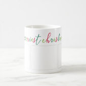 3 Foto Collage Modern Script "Kerst van de Kroniek Koffiemok (Center)