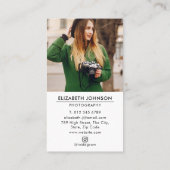 3 foto collage moderne fotografie visitekaartje (Achterkant)