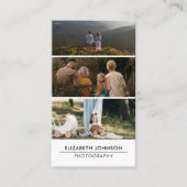 3 foto collage moderne fotografie visitekaartje (Voorkant)