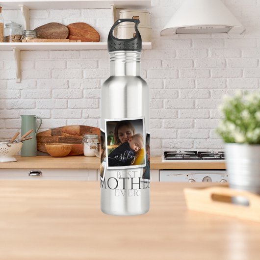 3 Foto Collage Moeder Familie Memorabele Moederdag Waterfles