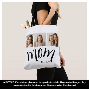 3-foto-collage Moeder is een elegante praktische c Tote Bag