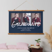 3 Foto-collage Navy Afstuderen Hanging Tapestry Hangend Wandkleed (Slaapkamer)