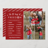 3 Foto Collage Post Covid Funny Kerstmis Feestdagenkaart (Voorkant / Achterkant)