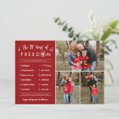 3 Foto Collage Post Covid Funny Kerstmis Feestdagenkaart (Staand voorkant)