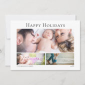 3 foto collage raster horizontale kerst Kaart (Voorkant)