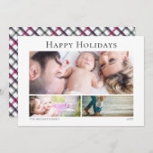 3 foto collage raster horizontale kerst Kaart (Voorkant / Achterkant)