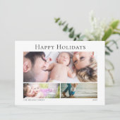 3 foto collage raster horizontale kerst Kaart (Staand voorkant)