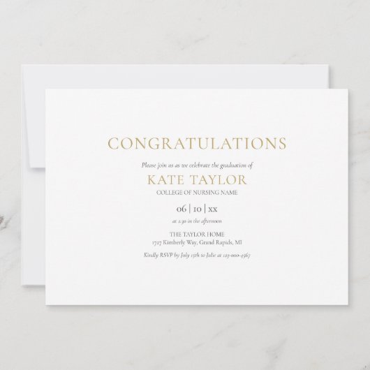 3 Foto Collage RN Verpleegkunde Afstudeerfeest Kaart (Achterkant)