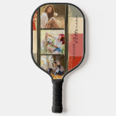 3 Foto Collage Rustic Abstracte, gepersonaliseerde Pickleball Paddle (Achterkant)