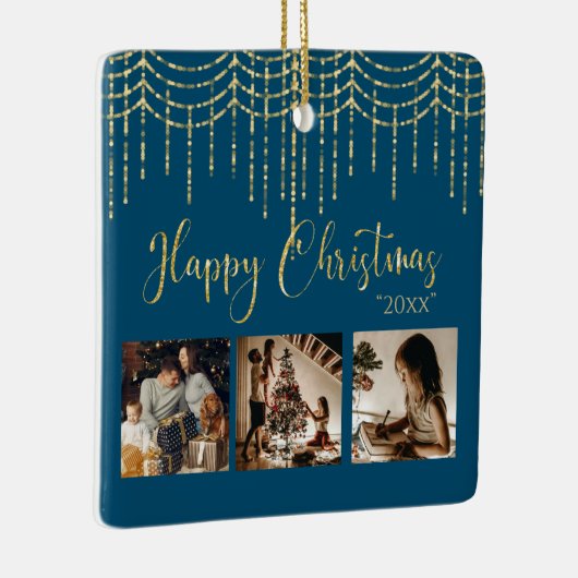 3 Foto collage Rustic Garland Licht keramisch kera Keramisch Ornament (Rechts)