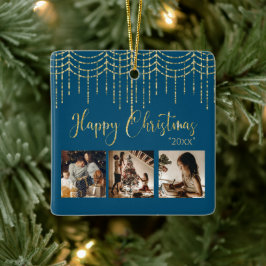 3 Foto collage Rustic Garland Licht keramisch kera Keramisch Ornament