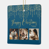 3 Foto collage Rustic Garland Licht keramisch kera Ornament (Links)