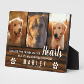 3 Foto Collage Rustic Pet Loss Memorial Fotoplaat (Zijkant)