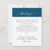 3 Foto collage Sanddollar Blue Weddenschap Bedankkaart (Achterkant)