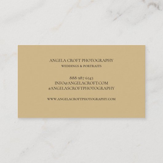 3 Foto Collage Simple Modern Elegant Photograaf Visitekaartje (Achterkant)