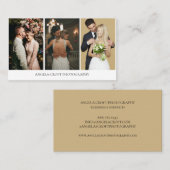 3 Foto Collage Simple Modern Elegant Photograaf Visitekaartje (Voorkant / Achterkant)