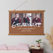 3 Foto Collage Terracotta Afstuderen Hangend Wandkleed (Slaapkamer)