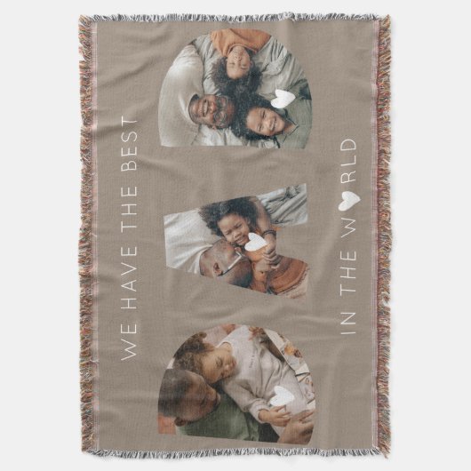 3 foto collage vader deken (Voorkant Verticaal)