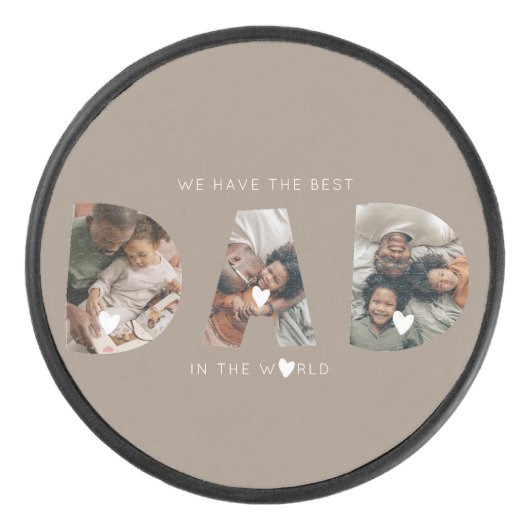 3 foto collage vader hockey puck (Voorkant)