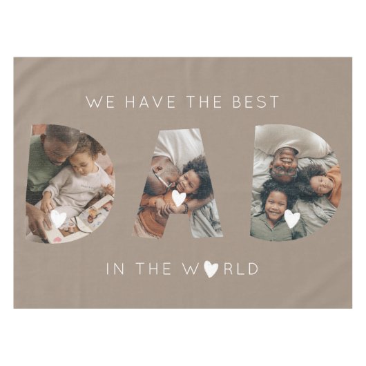 3 foto collage vader tafelkleed (Voorkant (Horizontaal))