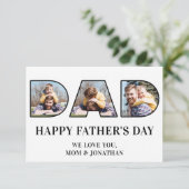 3 Foto Collage Vaderdag Dad Photo Cutout Kaart (Staand voorkant)