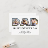 3 Foto Collage Vaderdag Dad Photo Cutout Kaart (Voorkant / Achterkant in situ)