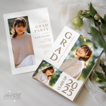 3 Foto Collage Wit & Beige Afstudeerfeest