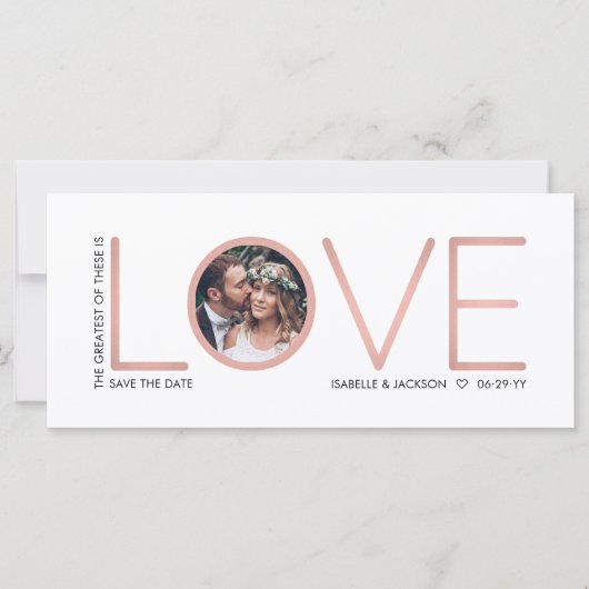 3 Foto Corinthians Love Wedding Save the Date (Voorkant)