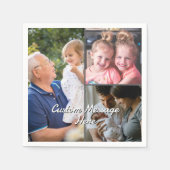 3-Foto Custom Party Servetten Gepersonaliseerde Te (Voorkant)