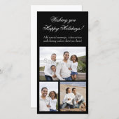 3-foto de Vakantie van de Collage Feestdagenkaart (Voorkant / Achterkant)