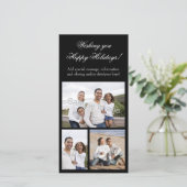 3-foto de Vakantie van de Collage Feestdagenkaart (Staand voorkant)