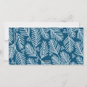 3 Foto - Eenvoudig Navy Blue Holly - Happy Feestdagenkaart (Achterkant)