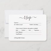 3 Foto Elegant Simple Script Kindly Reply Wedding RSVP Kaartje (Achterkant)